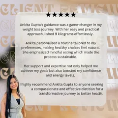 Namrata's journey is a fantastic example of sustainable weight loss. She shed 9 kilograms in 3 months with a personalized routine that made healthy choices feel natural and boosted her confidence.