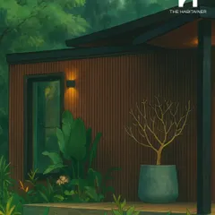 This artistic rendering of one of my projects looks like it belongs in a Ghibli movie, but it's a real home I built. It captures the magical feeling of living in a space that is perfectly in harmony with nature.
