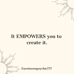 This is what tarot truly does. It doesn't just predict the future; it empowers you to create it.