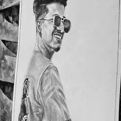 A completed portrait of a follower, showing a cool and casual style.