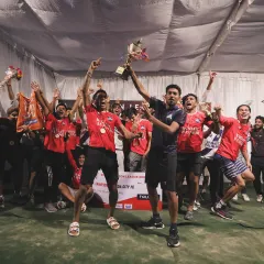 This is the moment we lifted the Delhi A Division trophy in 2024. The raw emotion and celebration from the team captures the winning culture we have built at Noida City FC.