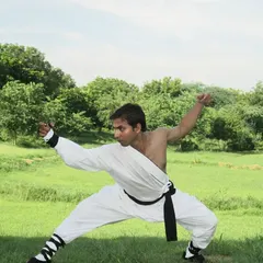 This is another core pose that showcases the dynamic power and focus cultivated through consistent training. Each movement in Shaolin Chi Kung is precise, combining physical conditioning with the cultivation of internal energy, or 'chi'.