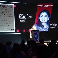A wide shot of the auditorium during our presentation at FOAID. It is always inspiring to engage with a room full of creative minds.