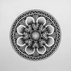 A small mandala created for the Inktober challenge. This design features a mix of dot work (stippling) and clean lines to create texture and depth.