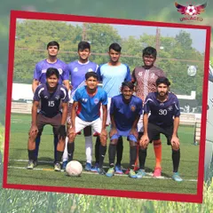 A team stands united for a group photo. This image shows how talent from everyone achieves more, which is the definition of a great team.