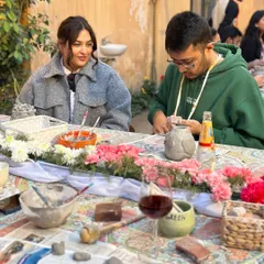 Glimpses from our Valentine's workshop, where couples enjoyed wine, food, and the joy of making pottery together. It's a date night you won't forget.