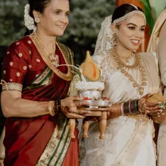 A beautiful moment between the bride and her mother. I had the pleasure of doing makeup for both, creating coordinated looks that are elegant, age-appropriate, and full of grace.