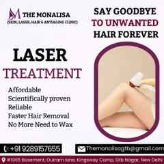 Our laser treatment is a scientifically proven and reliable method for achieving faster hair removal. This image shows a leg treatment in progress, a common area where we help clients say goodbye to the need for frequent waxing.