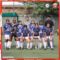 Our U17 girls squad, pictured here at a Youth Premier League match. This team photo shows the determined faces of players who are ready for competitive football and represent the academy with pride.