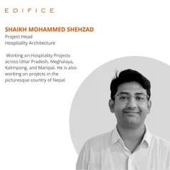 We introduce Shaikh Mohammed Shehzad, our Project Head for Hospitality Architecture. His leadership on projects across India and Nepal is vital to our mission of creating innovative and inspiring hospitality designs that are culturally and environmentally responsive.