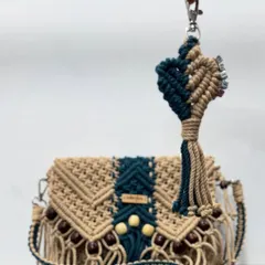 The custom bag and its matching personalized keychain together. I love how the whole set came out.