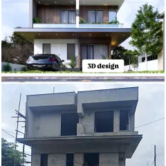 This is what I do best: bridging the gap between the 3D design and the final built reality. This comparison for a 37'x67' home shows how my photorealistic renders provide an accurate blueprint for construction, ensuring no surprises.