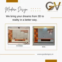 Another example of our 3D-to-reality process, this time for a TV unit. Our photorealistic 3D visualizations allow you to see exactly how your space will look, ensuring you are confident in every design decision before work begins.