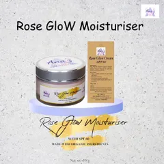 Get a rosy glow with my Rose Glow Moisturiser. It's made with organic ingredients and has SPF 60 to protect your skin from the sun.