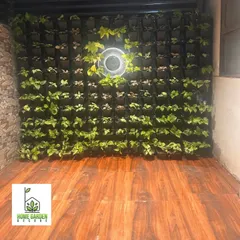 A natural vertical garden installed in a compact space. I use a modular pot system that makes it easy to plant and maintain a variety of species, all within your budget. 😜