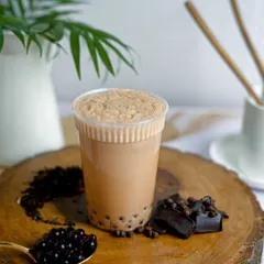 A perfect fusion of chocolate and boba bliss. My Chocolate Milk Tea is rich, creamy, and filled with chewy tapioca pearls. It's the ultimate dessert drink for any chocolate lover.