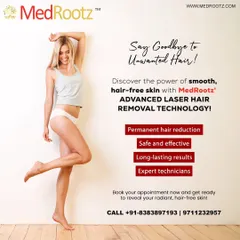 This image represents the freedom and confidence that comes with permanent hair reduction. My advanced laser technology delivers safe and long-lasting results, allowing you to feel comfortable and radiant in your own skin without the constant worry of hair removal.