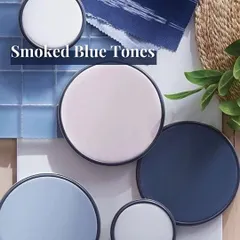 A look at a smoked blue color palette, which can bring a sense of calm and sophistication to an outdoor space. These tones work beautifully with natural greenery and water features, creating a serene environment.