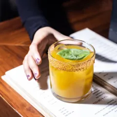 Relive the golden days of summer with every sip of my Ahhh!!! Man-go mocktail. It's a sweet and tangy drink that's perfect for a hot day.