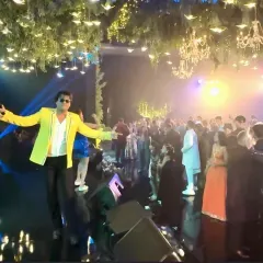 Turning a beautiful destination wedding in Nusa Dua, Bali, into a massive Bollywood party. I love getting off the stage and celebrating with the guests, making sure everyone feels the music and joins the dance.