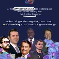 At the WAVES 2025 Summit, top leaders spoke about the rise of the Creative Economy. With AI and automation on the rise, creativity is becoming the true edge for the future.