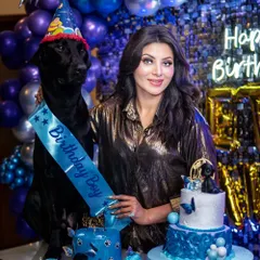 A happy client moment with Urvashi Rautela and her "Birthday Boy". We love creating special memories, and this luxury blue and silver themed party was definitely one for the books.