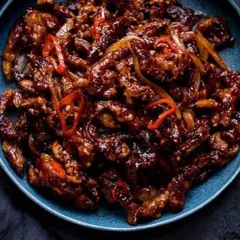 My Chilli Shrimp Oil used to create a delicious crispy chilli beef dish. It shows how versatile this condiment is for your Asian cooking.
