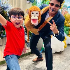 The pure joy on a child's face during a birthday party performance. We make sure the kids are the stars of the show at their own parties.