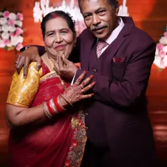 A beautiful portrait of the bride's parents. I provided elegant, age-appropriate makeup for the mother of the bride to ensure she glowed with pride.