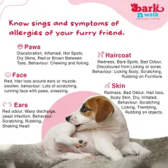 Allergies can cause significant discomfort for your dog. Learn to recognize the common signs and symptoms affecting their paws, haircoat, face, ears, and skin.