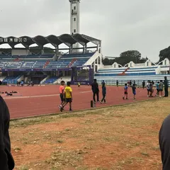 A view of our group during a Saturday session at the stadium track. Track workouts are essential for developing speed, improving running form, and practicing pacing.