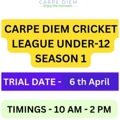 Mark your calendars. This graphic provides the date and time for our final Under-12 league trial on April 6th. This is the last chance for young players to prove their skills and earn a spot.