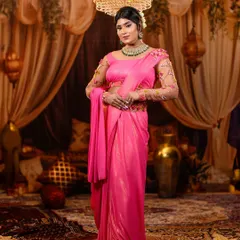 Another shot from the Om Shanti Om recreation shoot. The model looks absolutely stunning, and the jewellery adds that perfect touch of vintage glamour.