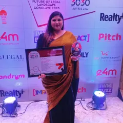 Our firm's strength comes from our entire team. Here, our Partner Kirti Dua is recognized with the BW Legal 30 under 30 award, highlighting our collective commitment to excellence and legal innovation.