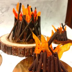 A collection of mini Lohri bonfire cakes, perfect for celebrating the festival with individual treats. Each one is a small, edible work of art.