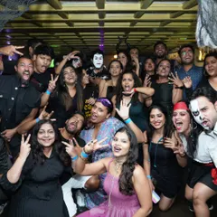 Our amazing dance community fully embracing the Halloween theme. The energy was incredible, with everyone making an effort with their spooky and creative costumes.