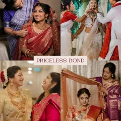 A collage celebrating the priceless bond between a bride and her mother. These moments, from adjusting the veil to sharing a laugh, are some of the most emotional and important to capture on a wedding day.