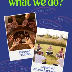 We offer weekend retreats to places like Rishikesh and Bir, and expert-led international journeys to Georgia, Bali, and Vietnam. This is what we do, we create pauses.
