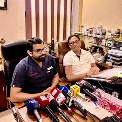 Giving interviews to the press in Assam about the introduction of advanced hair transplant techniques, like Long Hair FUE, to the North East region for the first time.