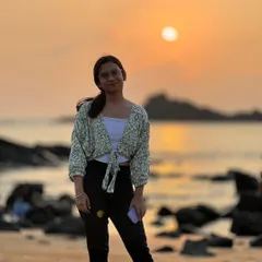 Watching the sunset over the Arabian Sea at Om Beach in Gokarna is a truly magical experience.