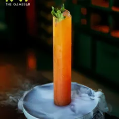 When your drink looks like it came straight out of a wizard's lab. This fiery, frosty, and photogenic cocktail is a must-try.