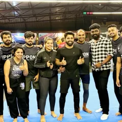 Team iPPON representing at the Fight Pundit Grappling League. Competing together is a key part of our journey, pushing our skills and building camaraderie.