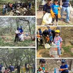 More scenes from the Mercer clean-up, with parents and their young children working together to clear trash, raising a generation that refuses to create it.