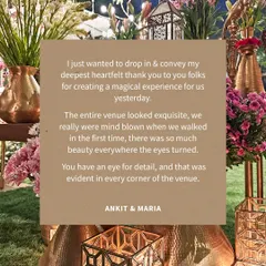 "There was so much beauty everywhere the eyes turned." This is the immersive, magical experience I strive to create for every event.