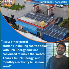 Thanks to our rooftop solar system, the monthly electricity bill for Managulis Chinmayi Petrol Station is now zero. The owner was convinced to make the switch after seeing other petrol stations succeed with our installations.