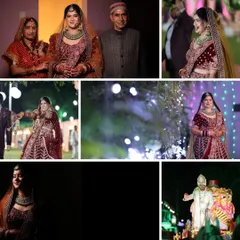 This collage captures various moments of the bride's day, from posing with her family to her grand entrance. It shows my approach to comprehensive wedding day coverage.