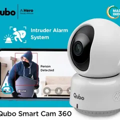 The Qubo Smart Cam 360 features an intelligent intruder alarm system. Its AI can detect human presence and send an immediate alert to your phone, complete with a live feed, so you can take action instantly.