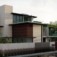 This 6,000 sq ft home in Sarjapur was designed to feel like a modern vacation home. The combination of wood, stone, and large windows connects the interiors with the tropical landscape, offering a comfortable escape every day of the week.