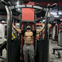 Working towards a defined midsection. Abdominal training combined with a strict diet is crucial for achieving a six-pack and a shredded physique.