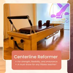 The Centerline Reformer is a must know for any Pilates teacher. It is a versatile apparatus for building strength, flexibility, and endurance.